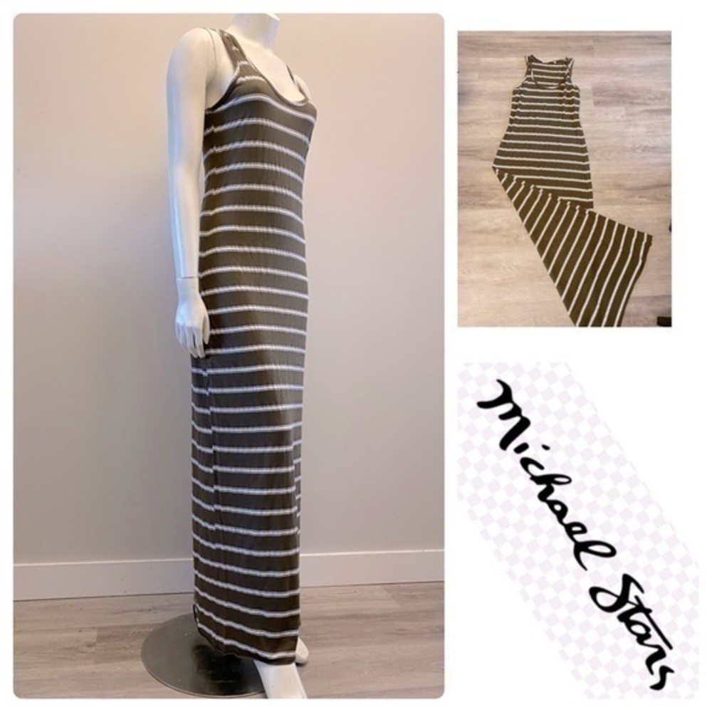 MICHAEL STARS sleeveless summer maxi dress. Size small. EEUC. Olive green
